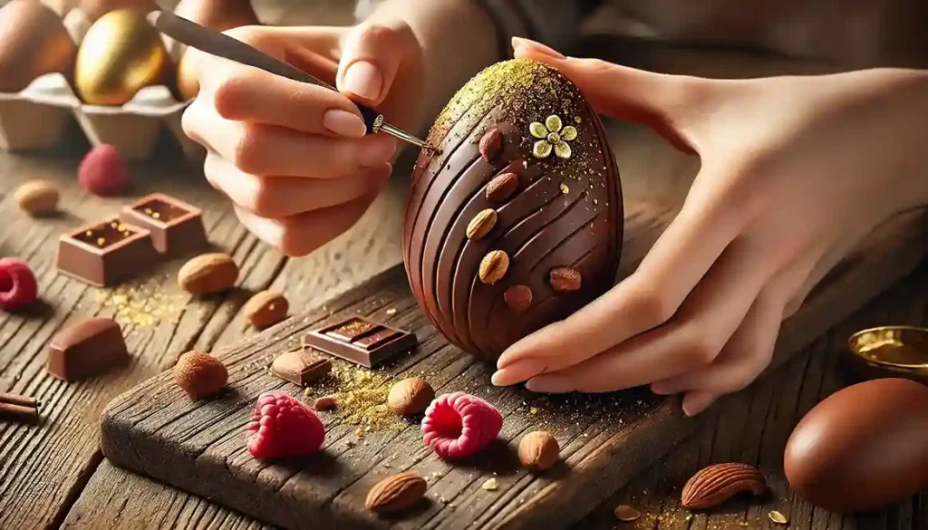 Chocolate meio amargo sofisticação para ovos de Páscoa