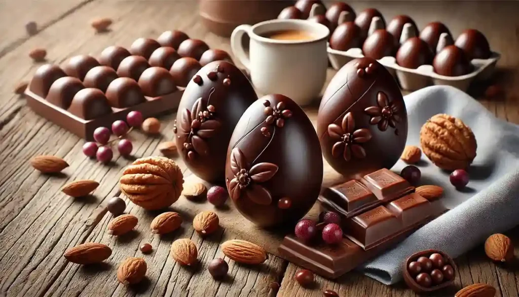 Chocolate meio amargo sofisticação para ovos de Páscoa