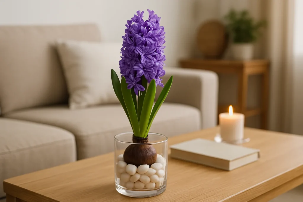 O jacinto é perfeito para dar um toque de cor à sua decoração