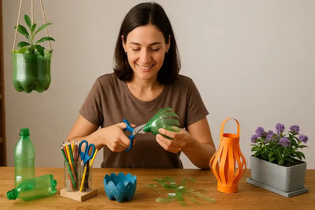 10 ideias criativas para reaproveitar garrafas PET na decoração