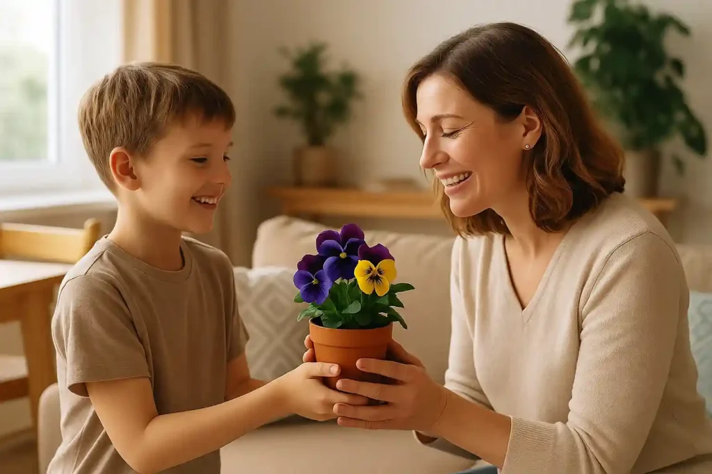 Amor-perfeito no Dia das Mães uma flor que traduz carinho