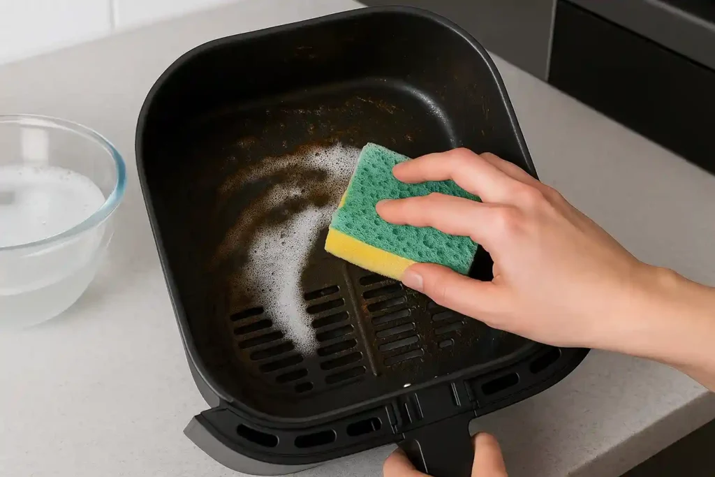 Aprenda a remover gordura da fritadeira com uma solução prática