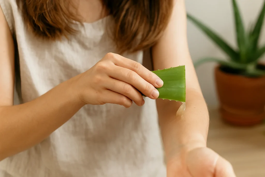 Como usar a babosa como cicatrizante natural direto da folha