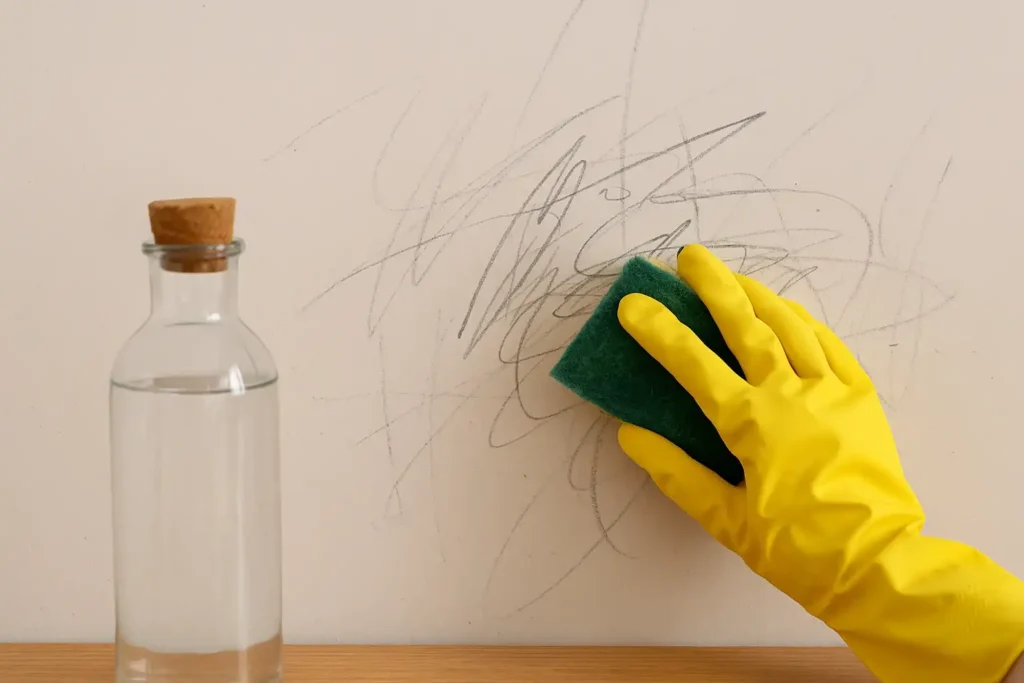 Como limpar parede riscada de lápis e caneta