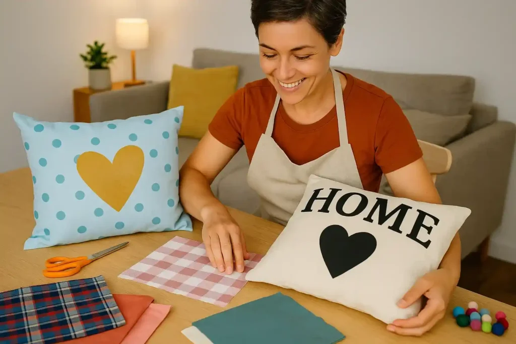 DIY Como fazer almofadas personalizadas sem precisar costurar
