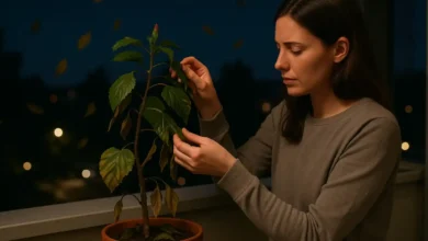 Hibisco perdendo folhas à noite Veja a causa provável
