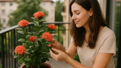 Ixora opaca Talvez o problema seja a limpeza das folhas