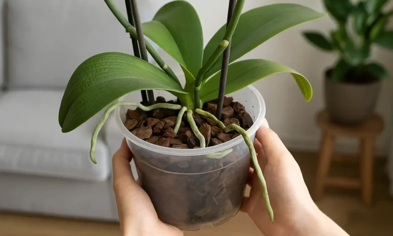 Orquídea com folhas feias Substrato pode ser o vilão