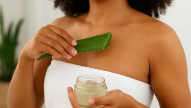 Receita com babosa para hidratar a pele ressecada