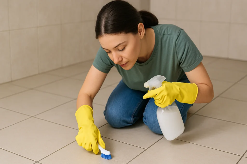 Rejunte encardido Essa mistura caseira resolve