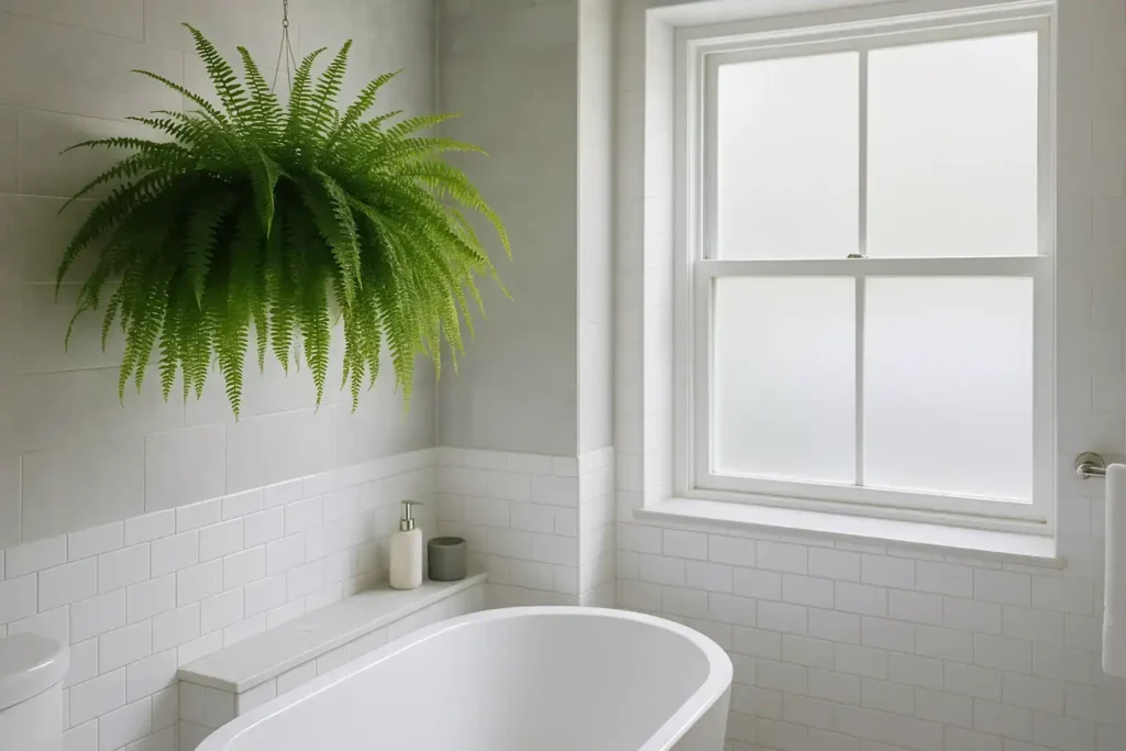 Samambaia no banheiro mito ou boa ideia Veja o que considerar