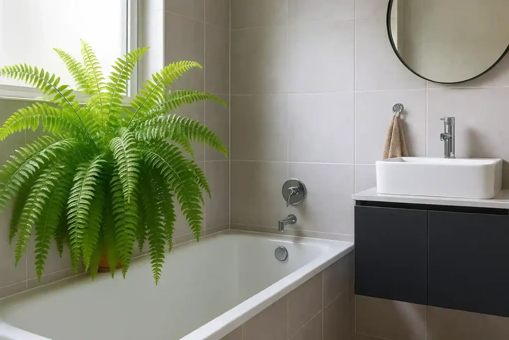 Samambaia no banheiro mito ou boa ideia Veja o que considerar