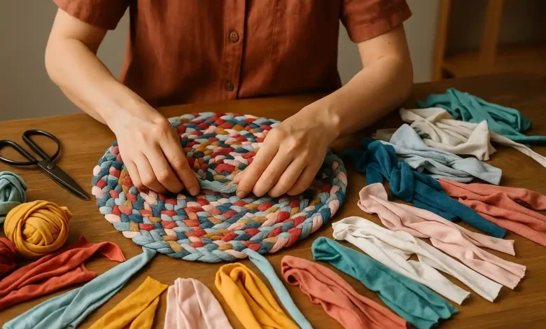 DIY Como fazer tapetes artesanais com retalhos de tecido