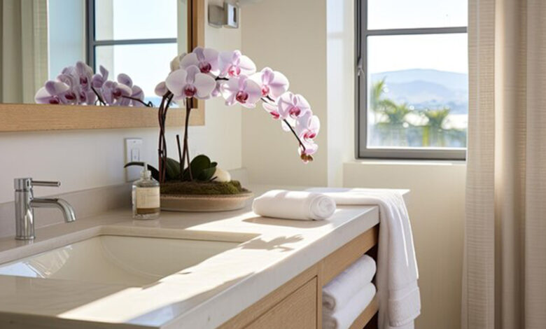Orquídea no banheiro