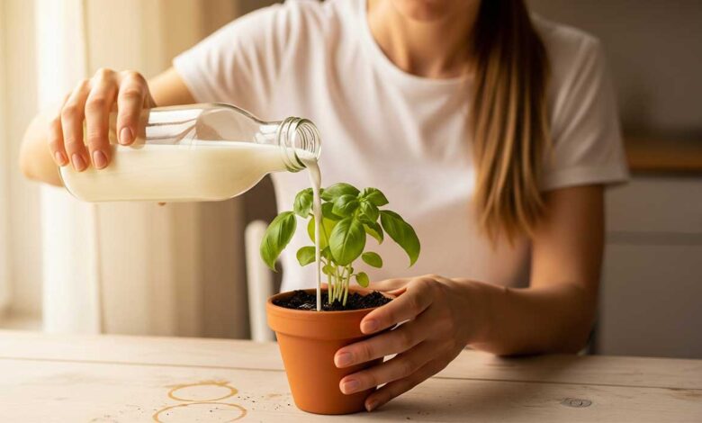 Leite nas plantas